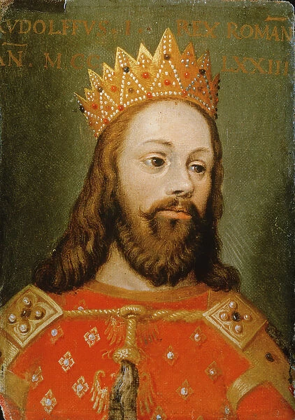 Rudolf I (1218-91) uncrowned Holy Roman Emperor, founder of the Hapsburg dynasty (panel)