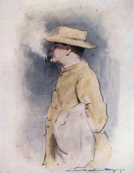 Rudyard Kipling (colour litho)