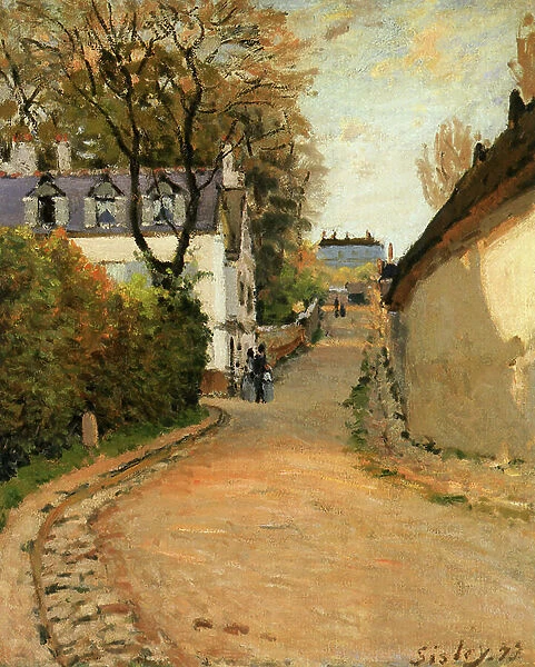 Rue de la Princesse, Louveciennes, looking North, c. 1873 (oil on canvas)