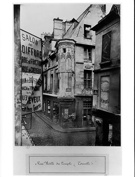 Rue Vieille-du-Temple, Paris, 1858-78 (b  /  w photo)