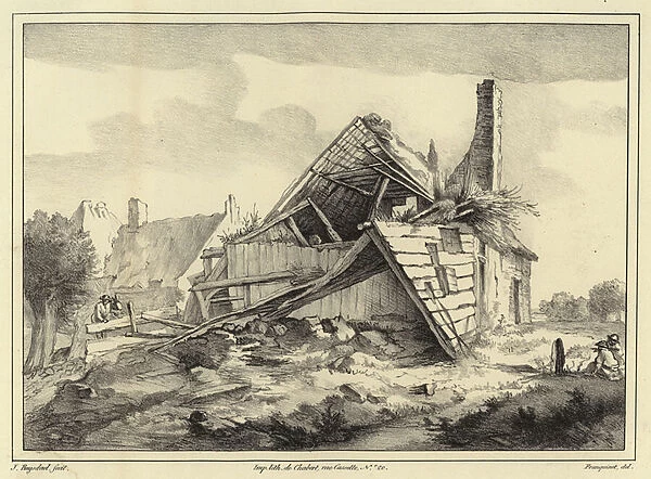 Ruined building (litho)