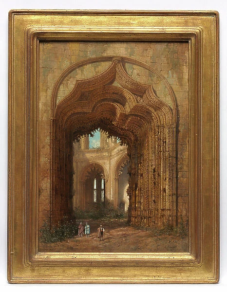 Ruined Church, c.1840 (oil on panel)