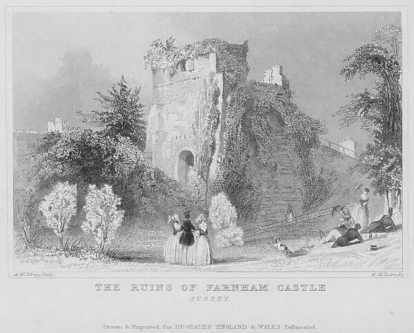 The Ruins of Farnham Castle, Surrey (engraving)