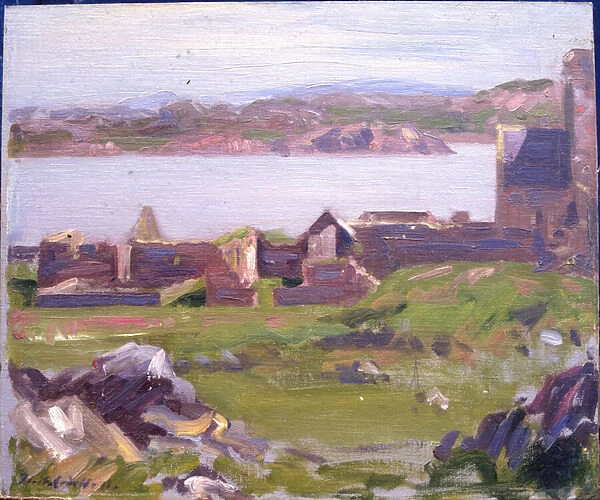 The Ruins of Iona Abbey (oil on canvas)