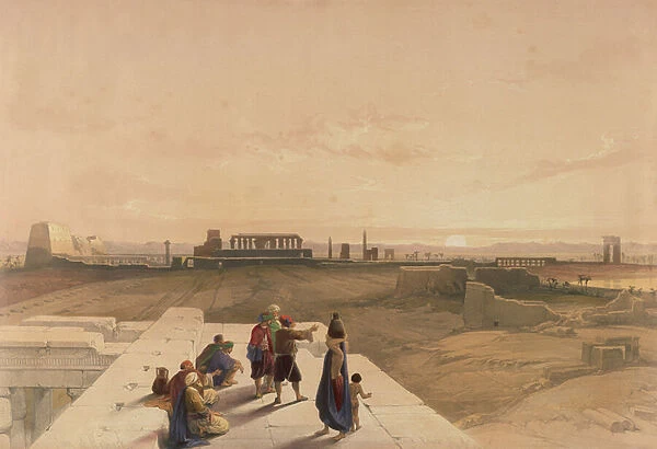 The Ruins of Karnak from the West, from 'Egypt and Nubia', Vol. 1 (litho)