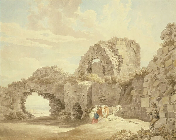 Ruins of Pevensey Castle (w  /  c on paper)