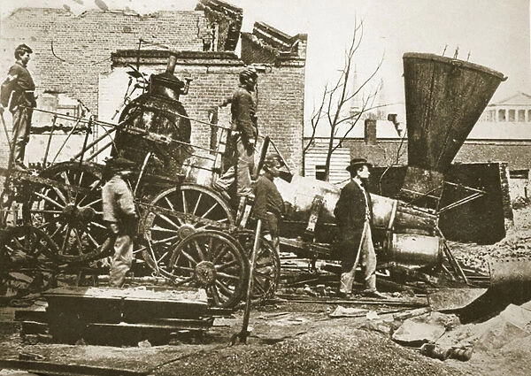 Ruins at Richmond, Virginia, 1865 (b  /  w photo)
