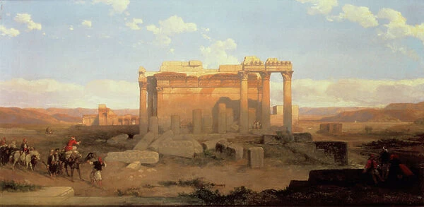 The Ruins of the Smaller Temple at Baalbeck (oil on canvas)