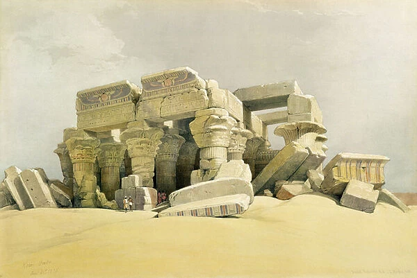 Ruins of the Temple of Kom Ombo, from 'Egypt and Nubia', Vol
