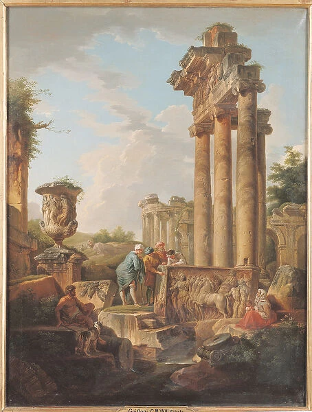 Ruins of a Temple (oil on canvas)