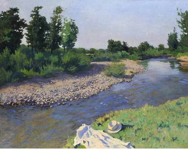 Ruisseau II - Stream II, by Ferenczy, Karoly (1862-1917). Oil on canvas, 1907
