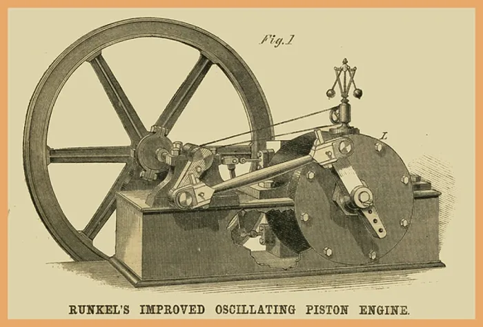 Framed Print : Runkels Improved Oscillating Piston Engine Framed Print : Runkels Improved Oscillating Piston Engine