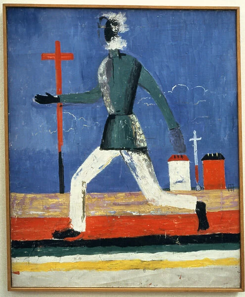 The Running Man (oil on canvas)