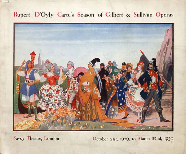 Rupert D Oyly Cartes Season of Gilbert & Sullivan Operas (engraving)