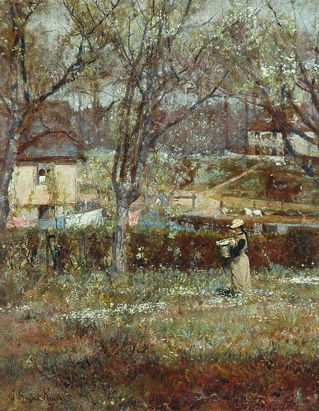 Rural Scene (oil on canvas)