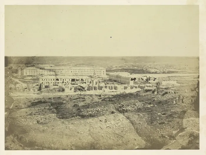 Framed Print : The Russian barracks