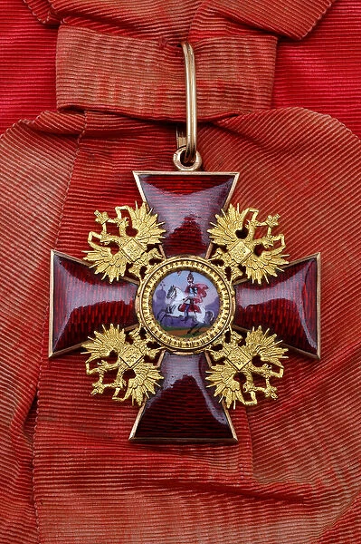 Russian military decoration of the order Saint Alexander Nevsky, created in 1725