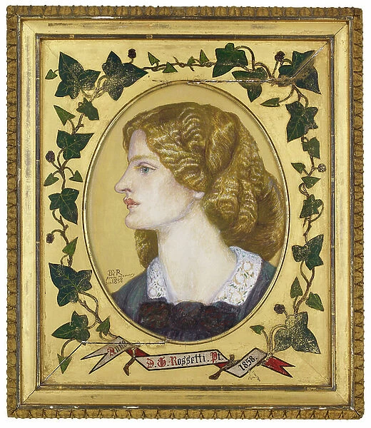 Ruth Herbert, 1858 (watercolour and bodycolour over graphite with gold paint)