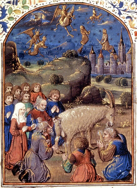 The Sabbath of the Vaudois, 15th century (miniature)
