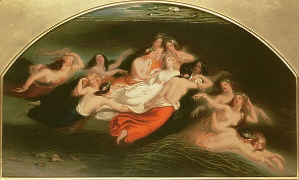 Sabrina and the Nymphs, 1845 (oil on panel)