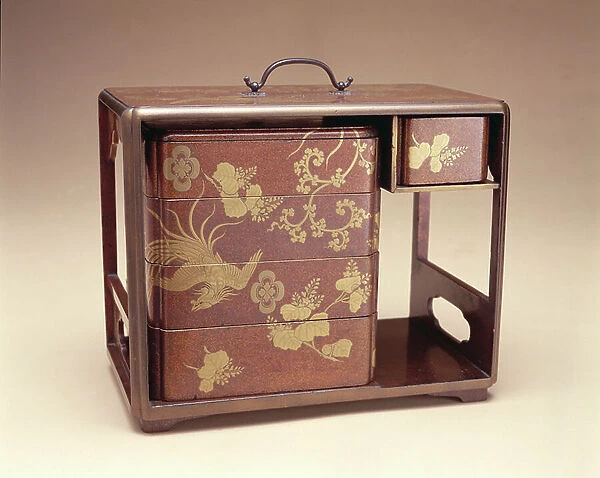 Sagejubalco, or Picnic Set, 1800-50 (wood with lacquer & gilt bronze fittings)