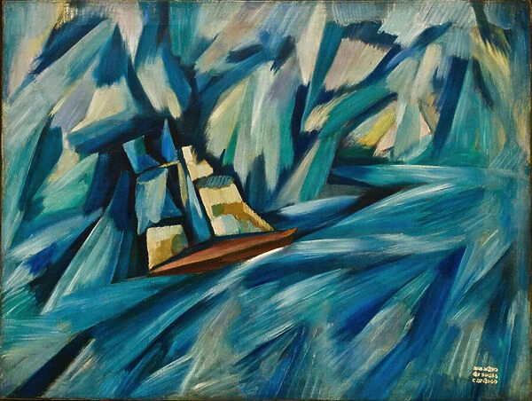Sailboat, c. 1914 (oil on canvas)