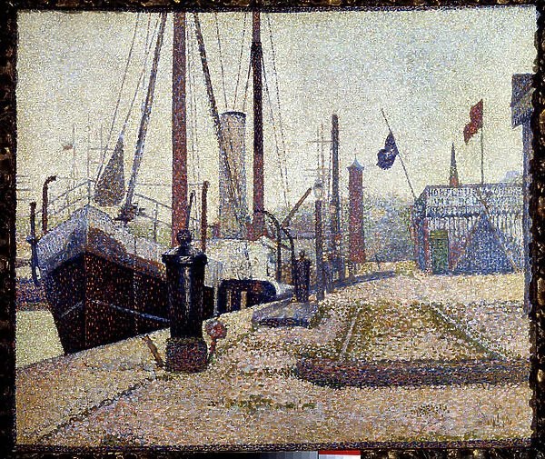 The sailboat La Maria in the port of Honfleur, 1886 (oil on canvas)