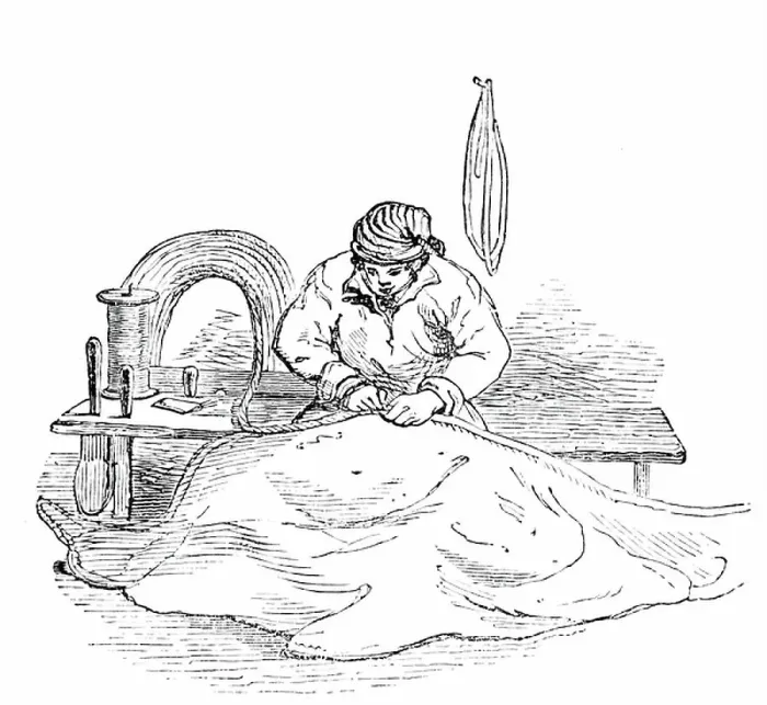 Framed Print : A sailmaker, 1850