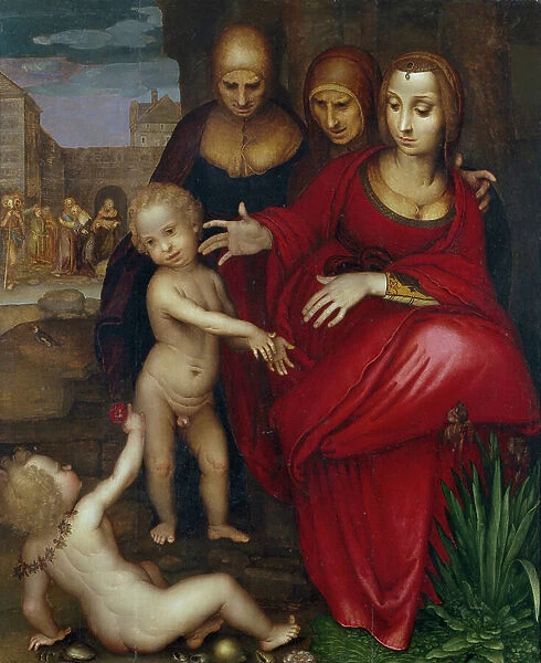 Saint Anne, the Virgin, Saint Elizabeth, Saint John and the Christ Child, 1525-32 (oil on panel)