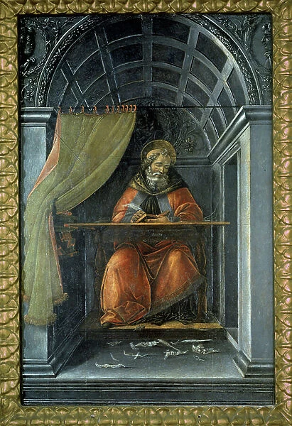 Saint Augustine in his cell, 1490 (Tempera on canvas)