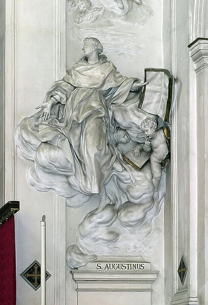 Saint Augustine of Hippo (354-430), Chiesa di Sant'Agostino, Palermo, Sicily (sculpture)