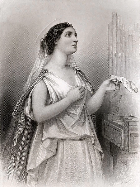 Saint Cecilia, illustration from World Noted Women by Mary Cowden Clarke