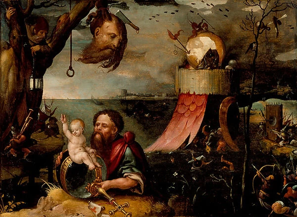 Saint Christopher and the Christ Child, c. 1550 (oil on panel)
