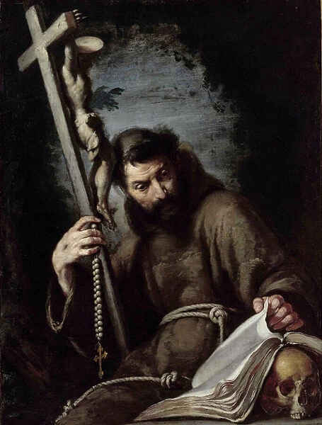 Saint Francois (1182-1226) - Saint Francis par Strozzi, Bernardo (1581-1644). Oil on canvas, size : 123x92, 1610-1615, Museum Boijmans Van Beuningen, Rotterdam