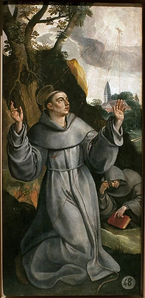 Saint Francois of Assisi (1181-1226). Painting by Martin (Maarten) de Vos (1532-1604)