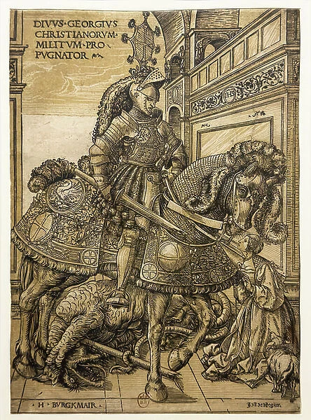Saint George and the Dragon, 1508 (handwritten)