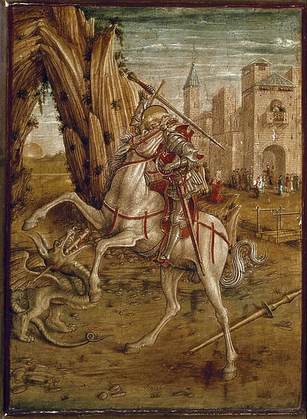 Saint George Killing the Dragon (Predelle of Pala Odoni), c. 1490 (tempera on wood)