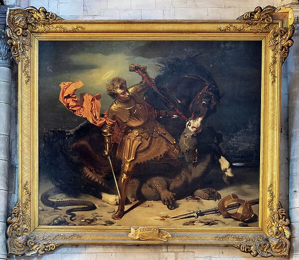 Saint George slaying the dragon, 1835 (oil on canvas)