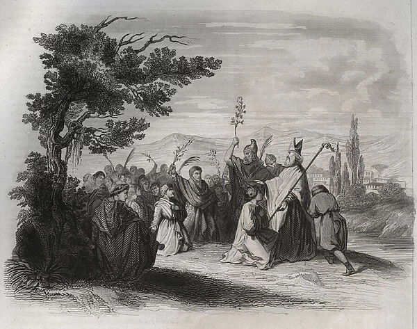 Saint Hilaire de Poitiers (310-368) returning from exile