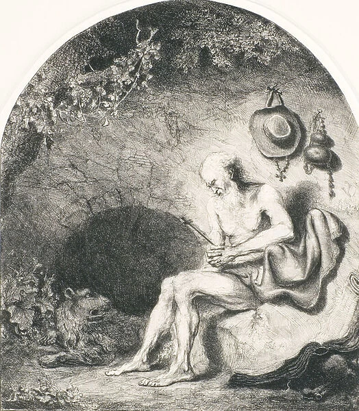 Saint Jerome, 1644 (etching)