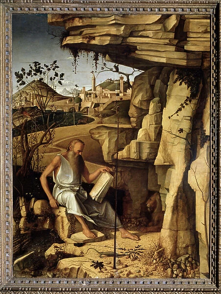 Saint Jerome in the Desert Painting by Giovanni Bellini dit il Giambellino (ca