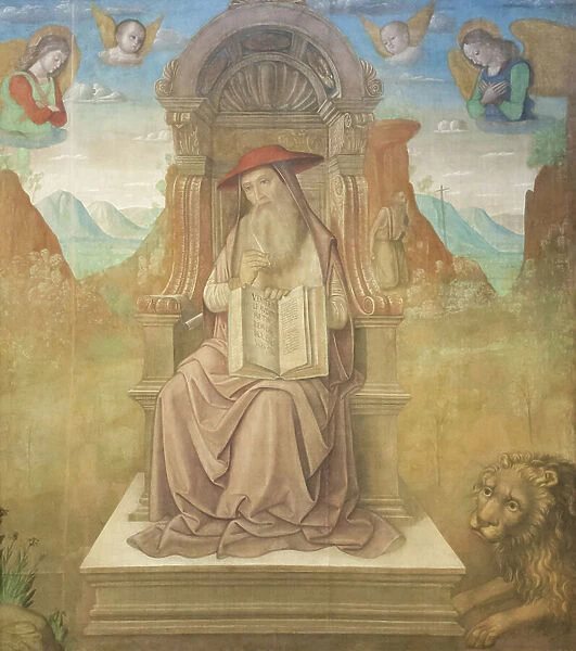 Saint Jerome Enthroned (tempera on panel)