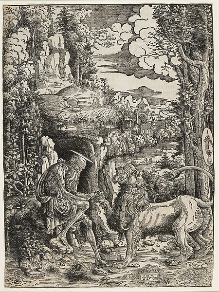 Saint Jerome and the Lion, c. 1509 (woodcut)