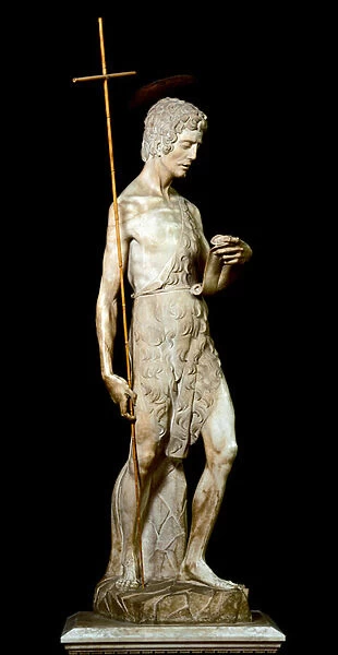 Saint John the Baptist Marble Sculpture by Donatello (Donato di Niccolo Bardi