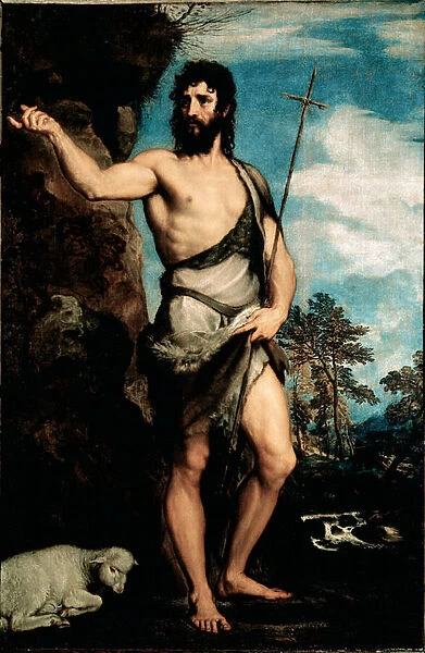 Saint John the Baptist Painting by Tiziano Vecellio called the Titian (ca