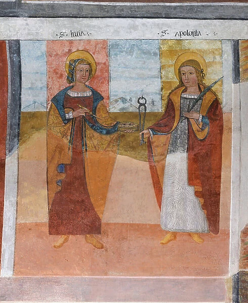 Saint Lucy and Saint Apollonia, 1514 (fresco)