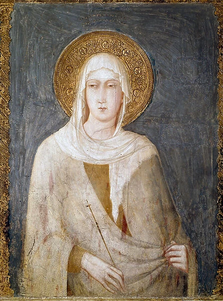 Saint Margarita of Antioch (formerly known as St. Clare), c. 1322 (fresco)