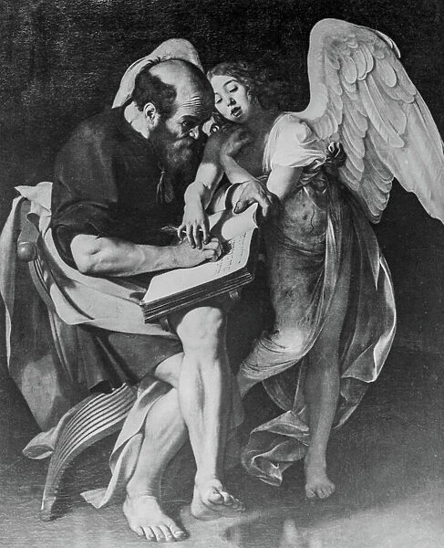 Saint Matthew and the Angel (destroyed artwork), 1602 (oil on canvas)