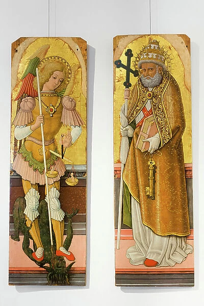Saint Michael archangel, Saint Peter, 15th century (oil on panel)