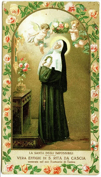 Saint Rita of Cascia (engraving, 19th century)